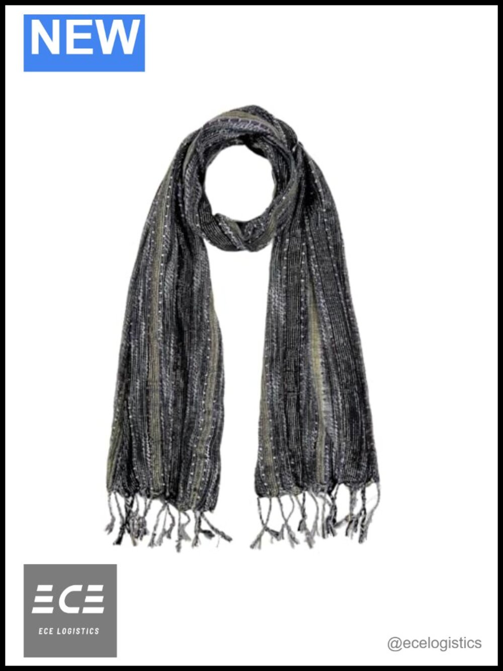 Humble Hilo Woven Boho Scarf Shawl Lightweight Head Neck Wrap Fringe